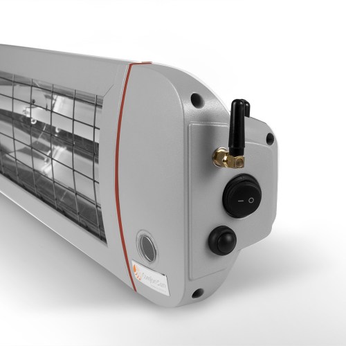 Bad Heizstrahler Bluetooth titan Seitenansicht